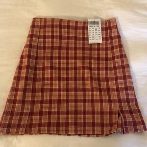 Red Plaid Brandy Skirt